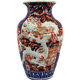 19th century Imari porcelain baluster vase with dragon relief decoration