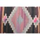 Vintage Turkish Oushak Handmade Wool Cotton Pink Kilim Runner  81x327