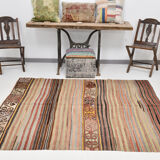 Wool on cotton kilim rug 202x166cm
