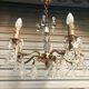 Exceptional bronze chandelier with crystal pendants in working order circa 1910