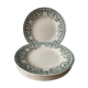 Lot de 6 assiettes plates Terre de Fer, Digoin Sarreguemines, modèle Guirlande