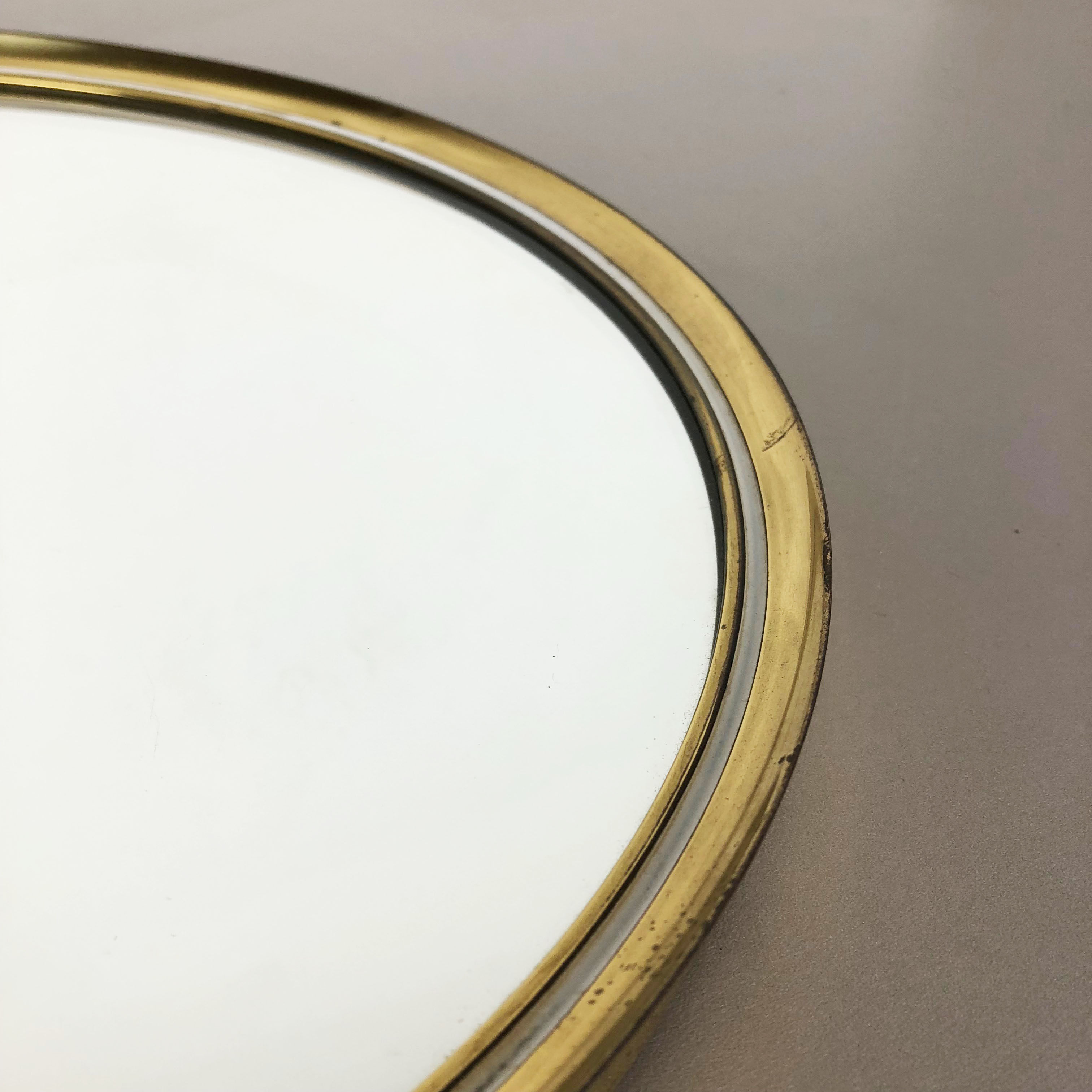 German modernist wall brass mirror Vereinigte Werkstätten München 1950s