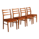 4 chaises de salle à manger scandinaves en teck