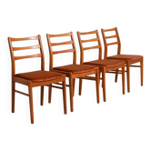 4 chaises de salle à manger scandinaves en teck