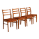 4 chaises de salle à manger scandinaves en teck