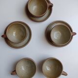 Set of 5 natural cups