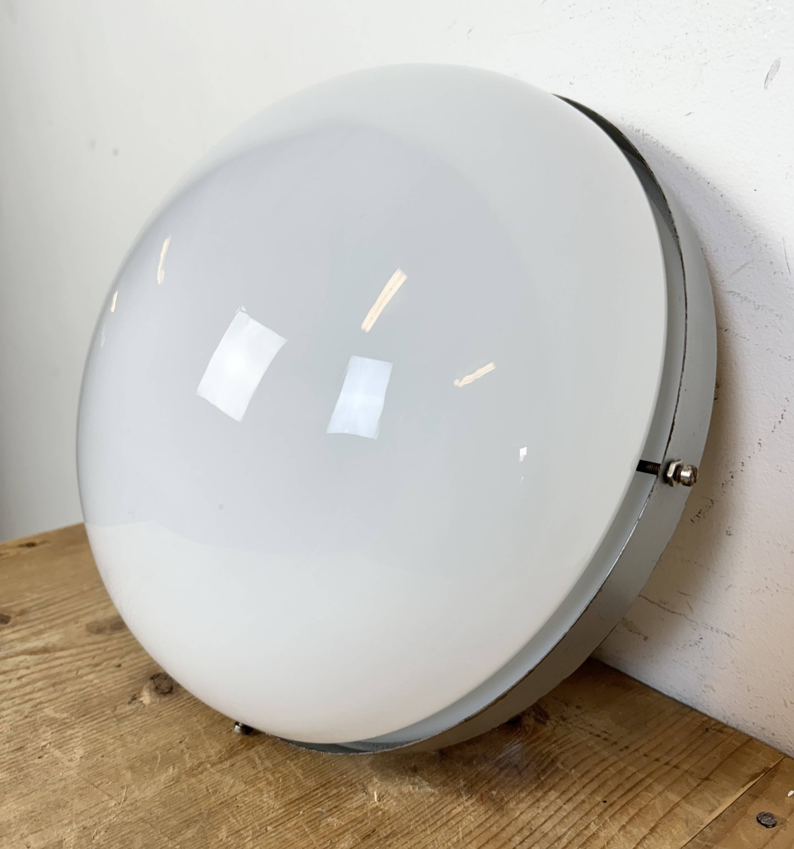 Vintage Wall or Ceiling Light with Milk Glass from Napako, 1960s