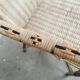 Vintage rattan armchair art deco 1950