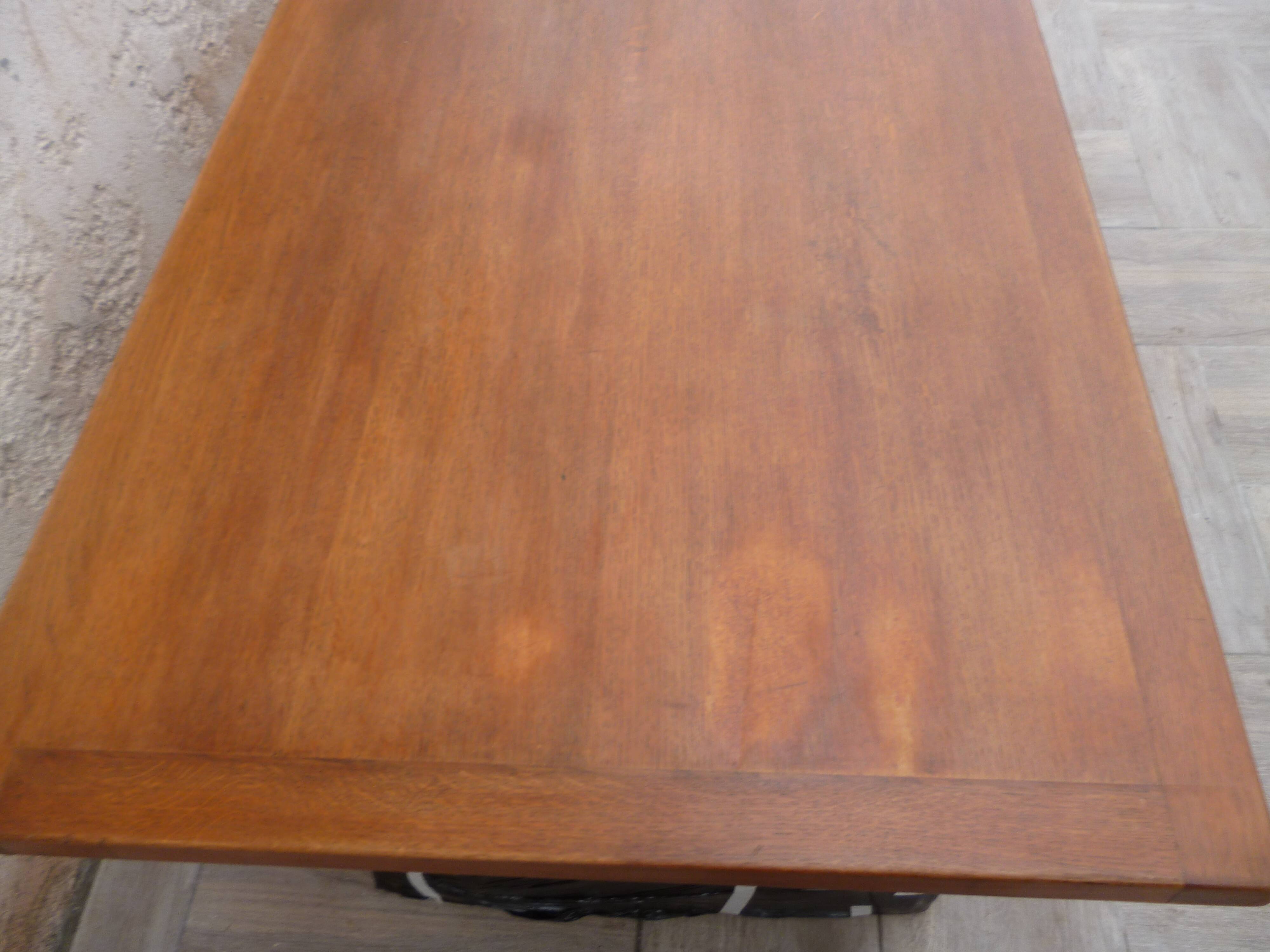 Farm table in blond oak