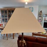 Geometric Tripod Lamp Wood and Brass