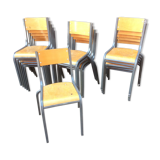 Lot of 15 vintage mullca 510 school chairs