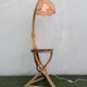 Vintage rattan and bamboo floor lamp, 1960s