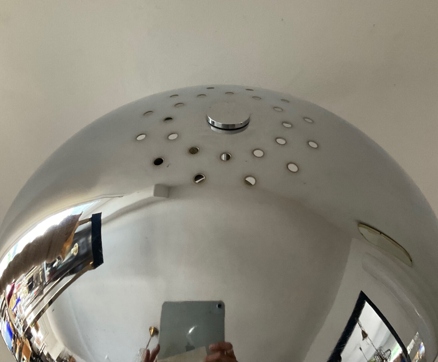 Vintage chromed metal floor lamp from the 60s-70s