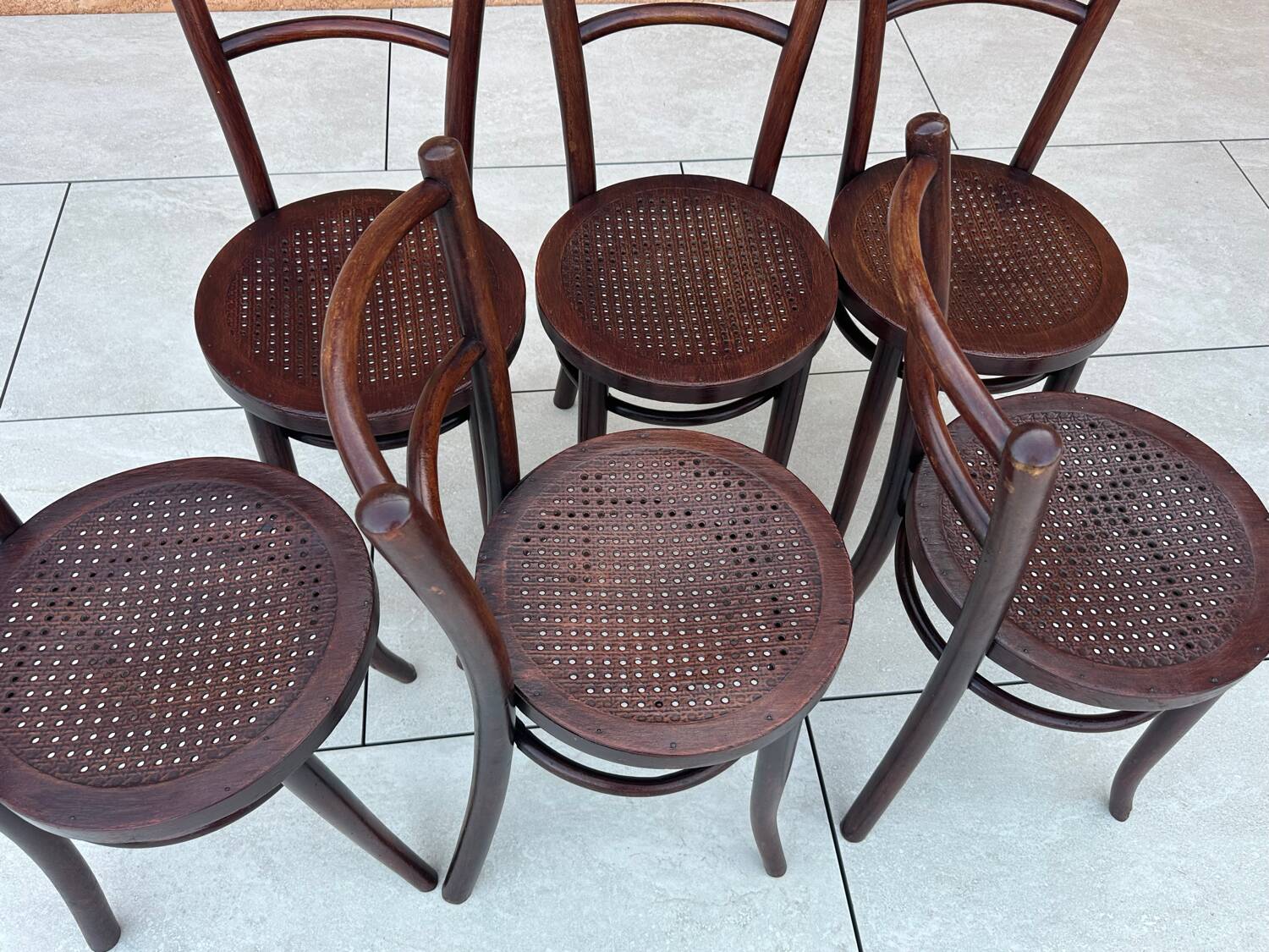 Suite de 6 chaises de bistrot Thonet années 1920
