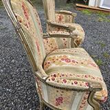 LOUIS XV style armchairs (pair)