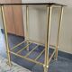 Table d'appoint vintage laiton et verre