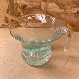 Series 5 old punch sangria glasses médicis vintage bubble blown glass