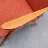 Mid Century Easy Chair Model B - 310 Var in Rusty Orange