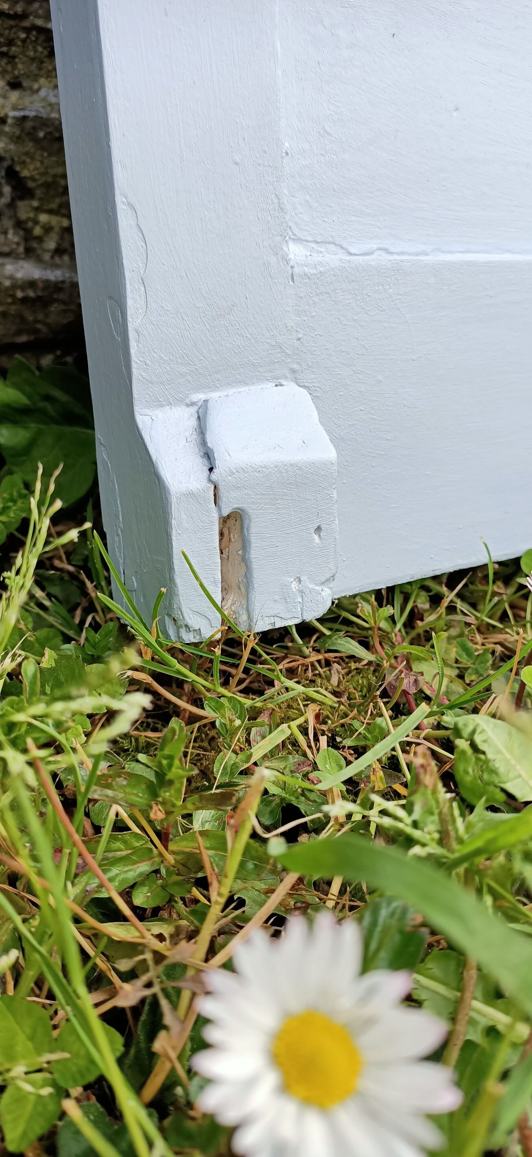 Painted art deco bedhead