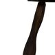 Vintage brutalist side table minimalistic design in dark wood