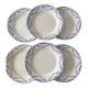 Service of 6 flat plates Creil et Montereau labrador – Model Mir