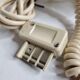 Vintage phone "PTT" in Bakelite, white, from the 60s