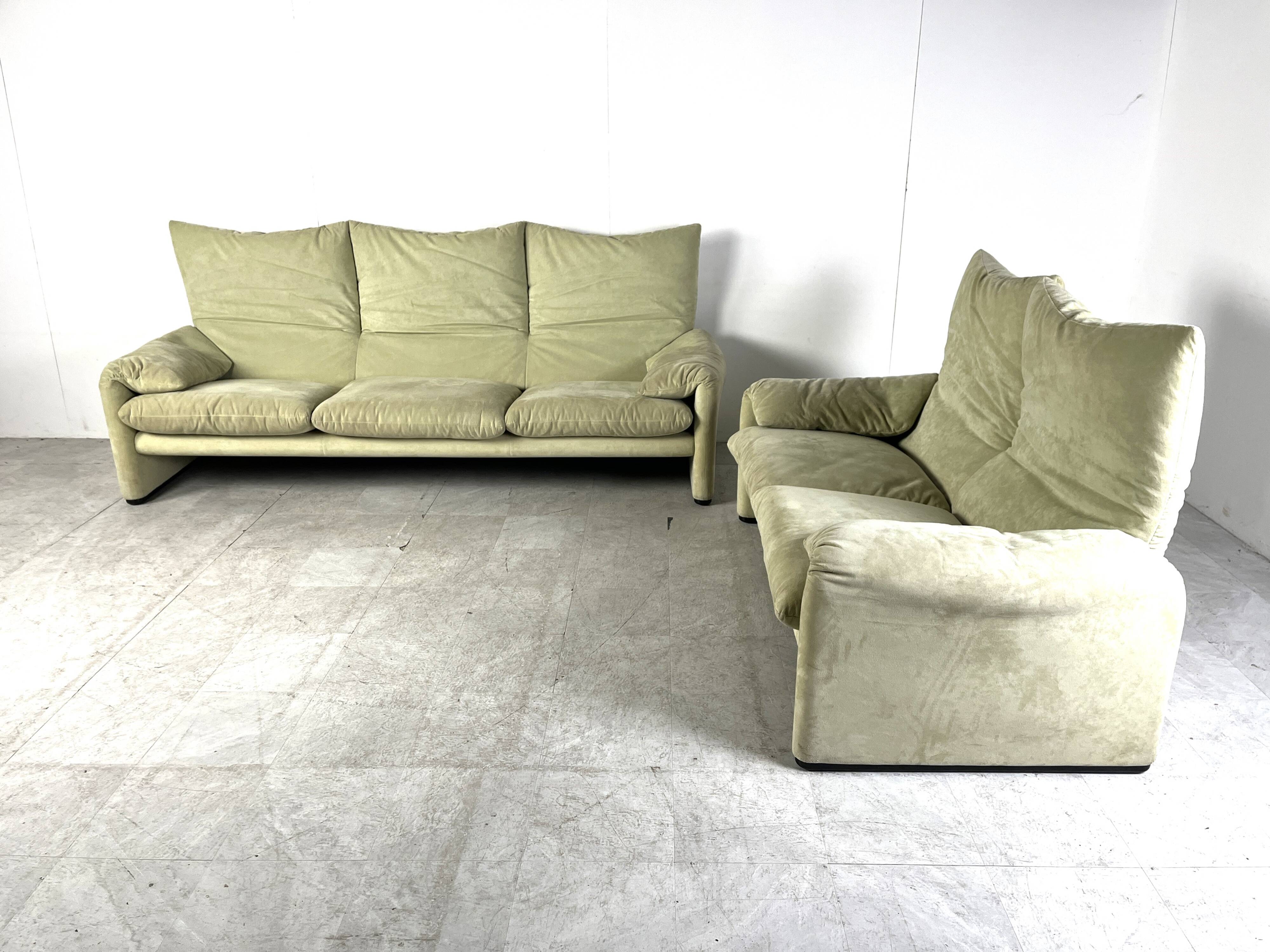 Maralunga sofa set by Vico Magistretti for Cassina