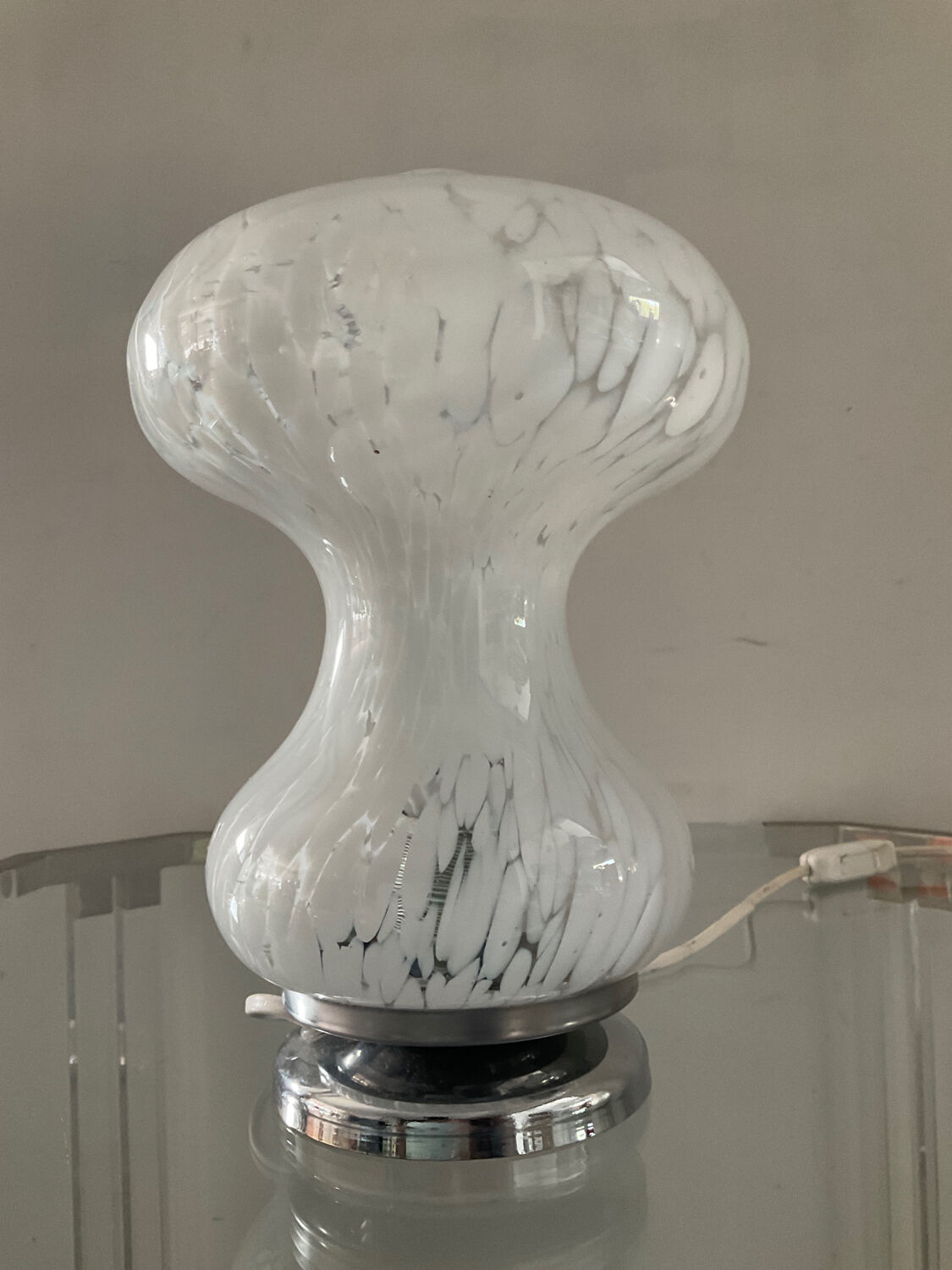 Peill & Putzler mushroom lamp in Murano glass from the 70s