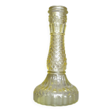 Bougeoir en verre coloré joaune soleil