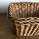Antique rattan storage basket by basket makers XS