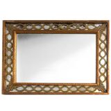 1940 style mirror in open gilded wood