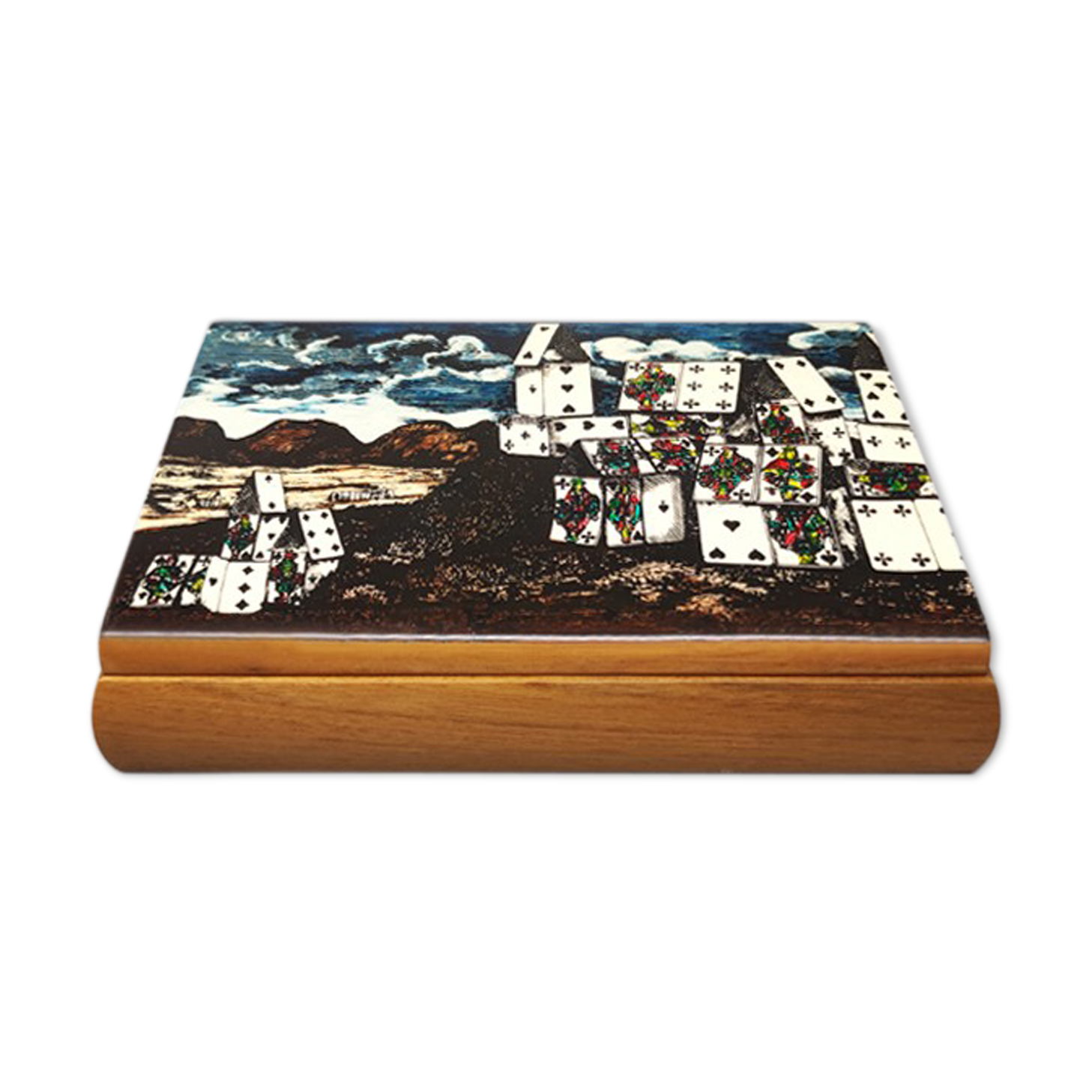 1980s Playing Cards Box by Piero Fornasetti