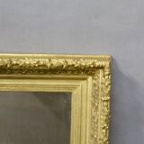Mirror Frame In Wood And Golden Stucco