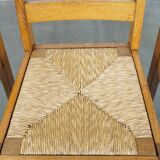 Set of 4 oak Haagse School design dining chairs from the early 1900s