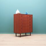 Teak chest of drawers, Danish design, 1970s, made in Denmark