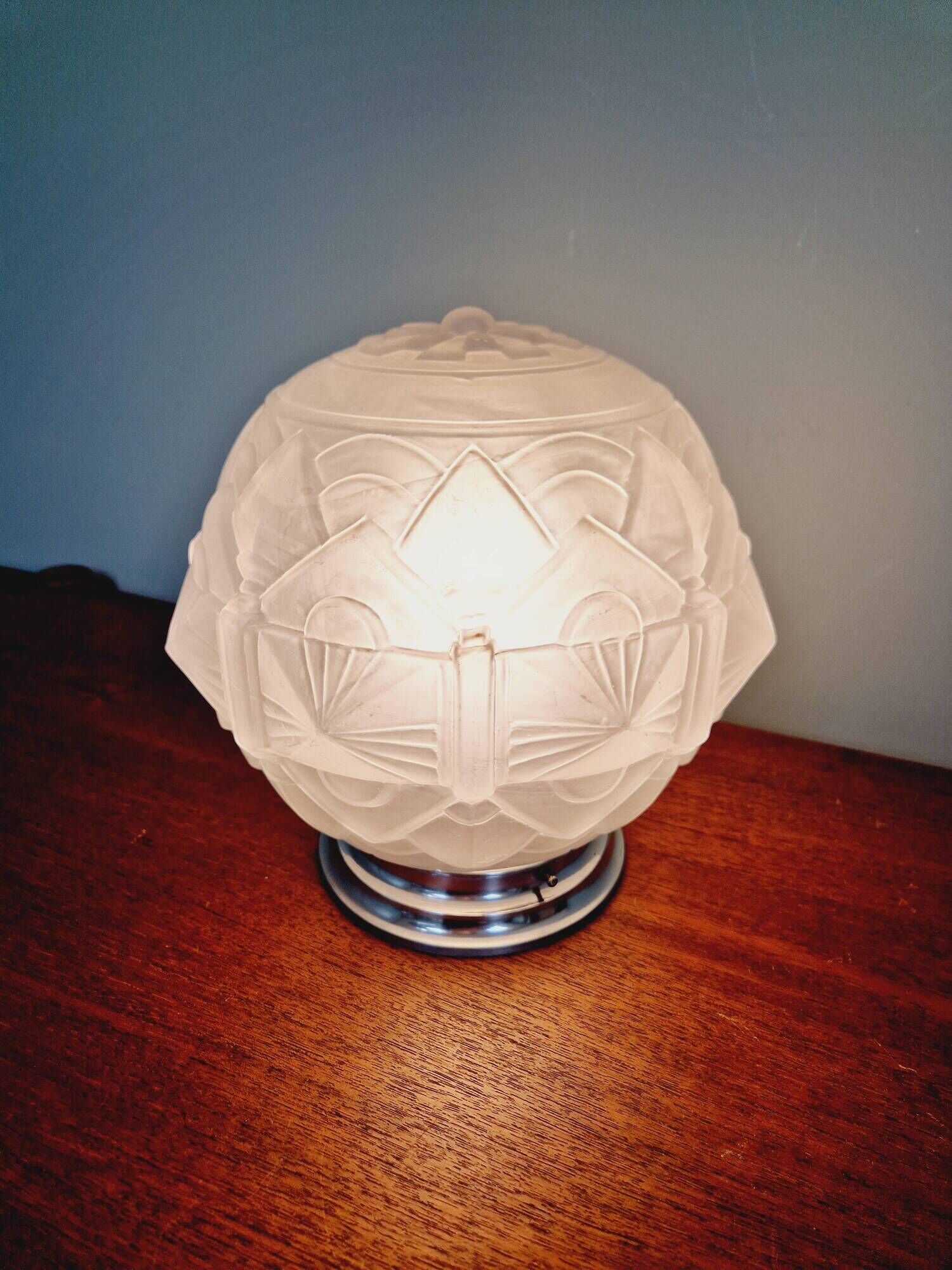 Art Deco satin glass ceiling light, 1920s-30s