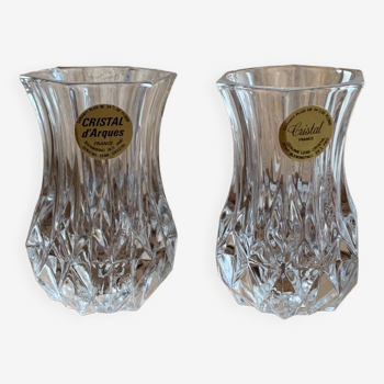 2 petits vases longchamp cristal