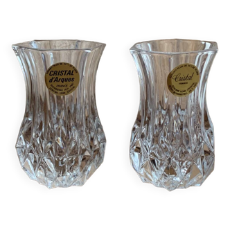 2 petits vases longchamp cristal