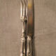 Cutting service knife handles silver Minerve style Rocaille Louis XV