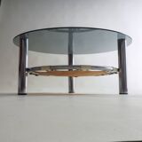 Space Age Glass And Chrome Coffee Table