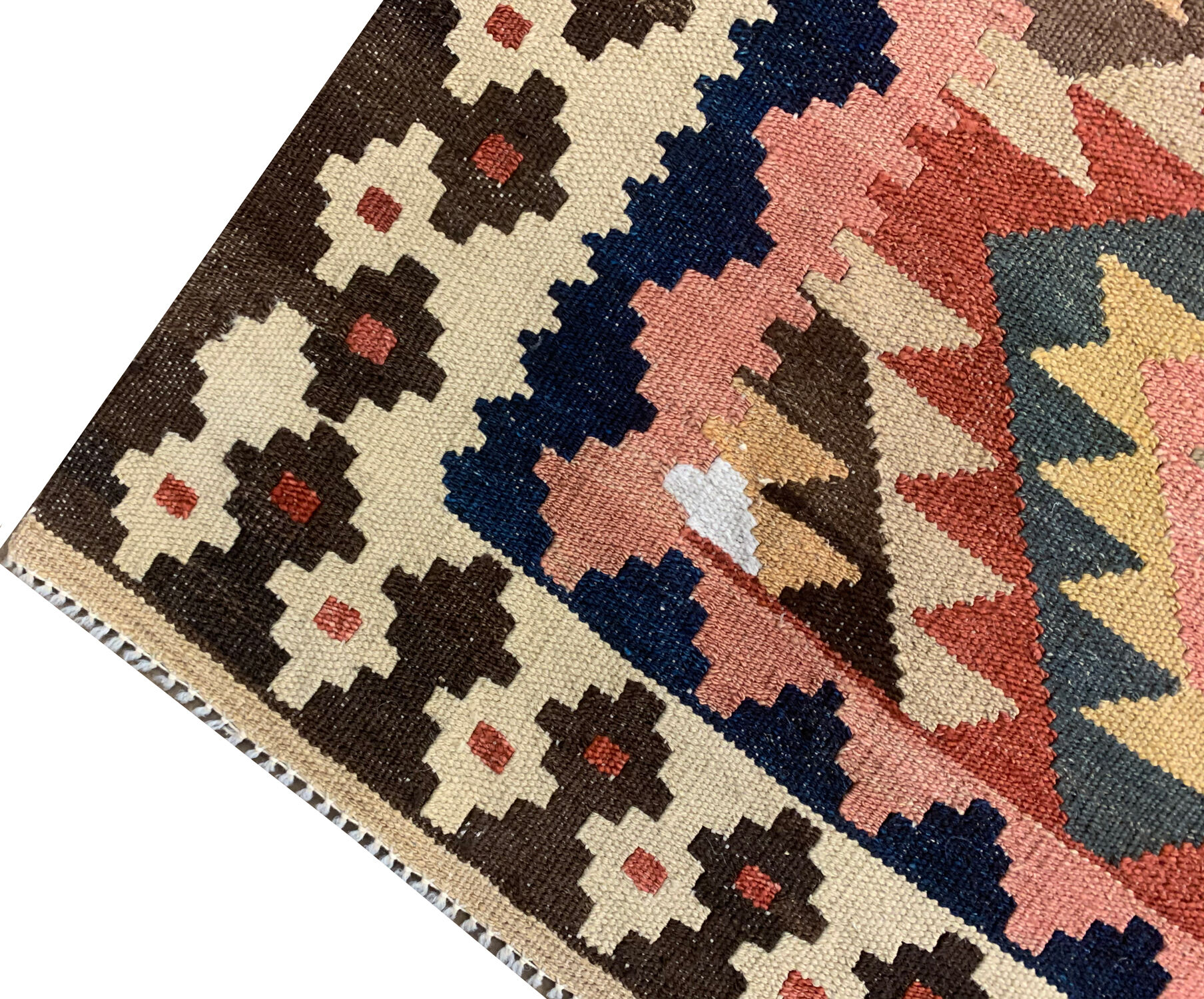 Handmade afghan kilim runner rug 100x279cm