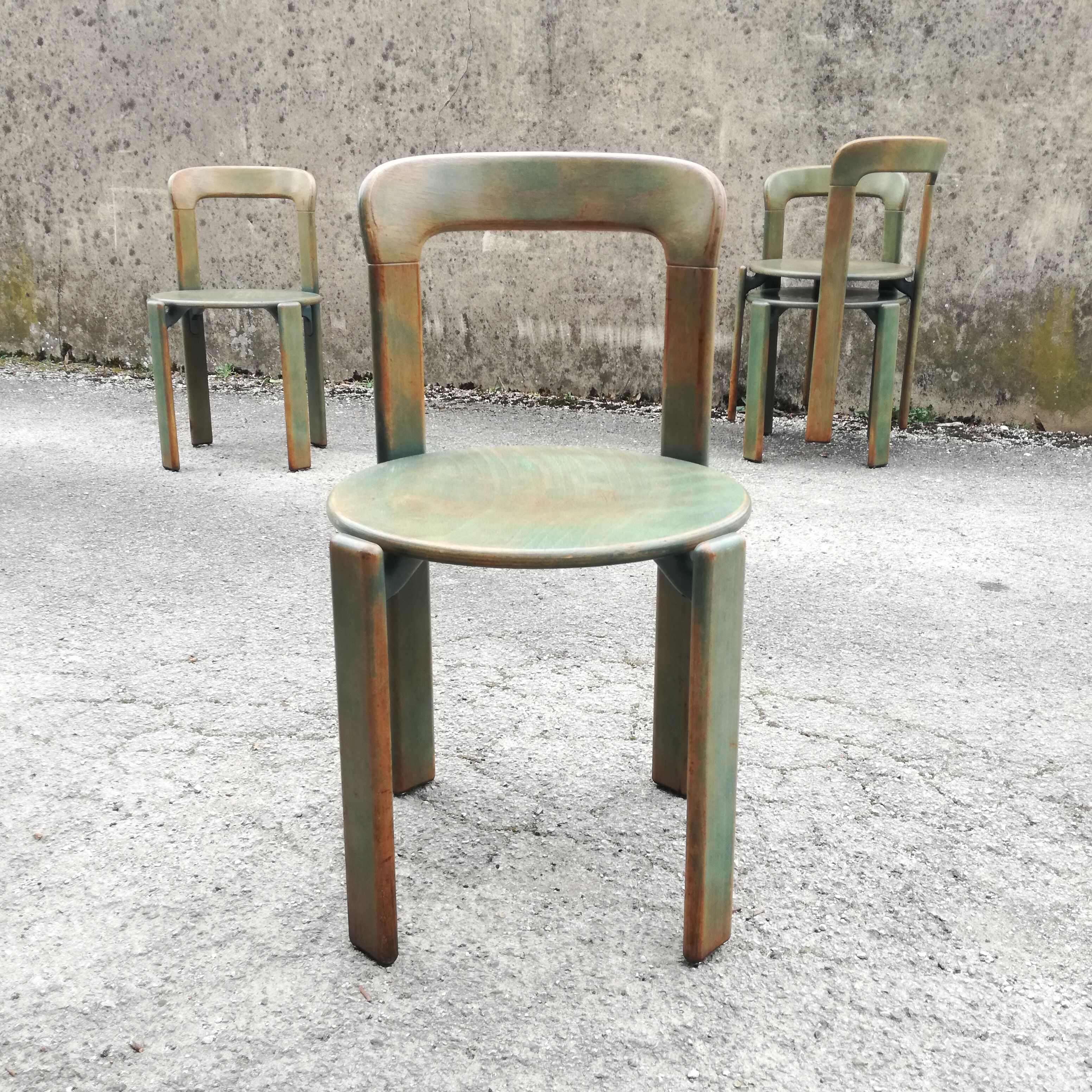 Set of 4 Bruno Rey chairs for Dietiker