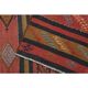 1970s Vintage Turkish Hand-Knotted Wool Cotton Red Runner Rug 117x227
