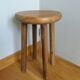 Round solid wood stool at 4 feet