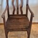 Rustic Antique Armchair in Walnut – Popular Art (Late 19th Century)