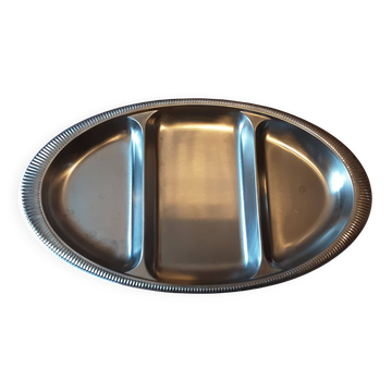 Plat compartimenté vintage en métal