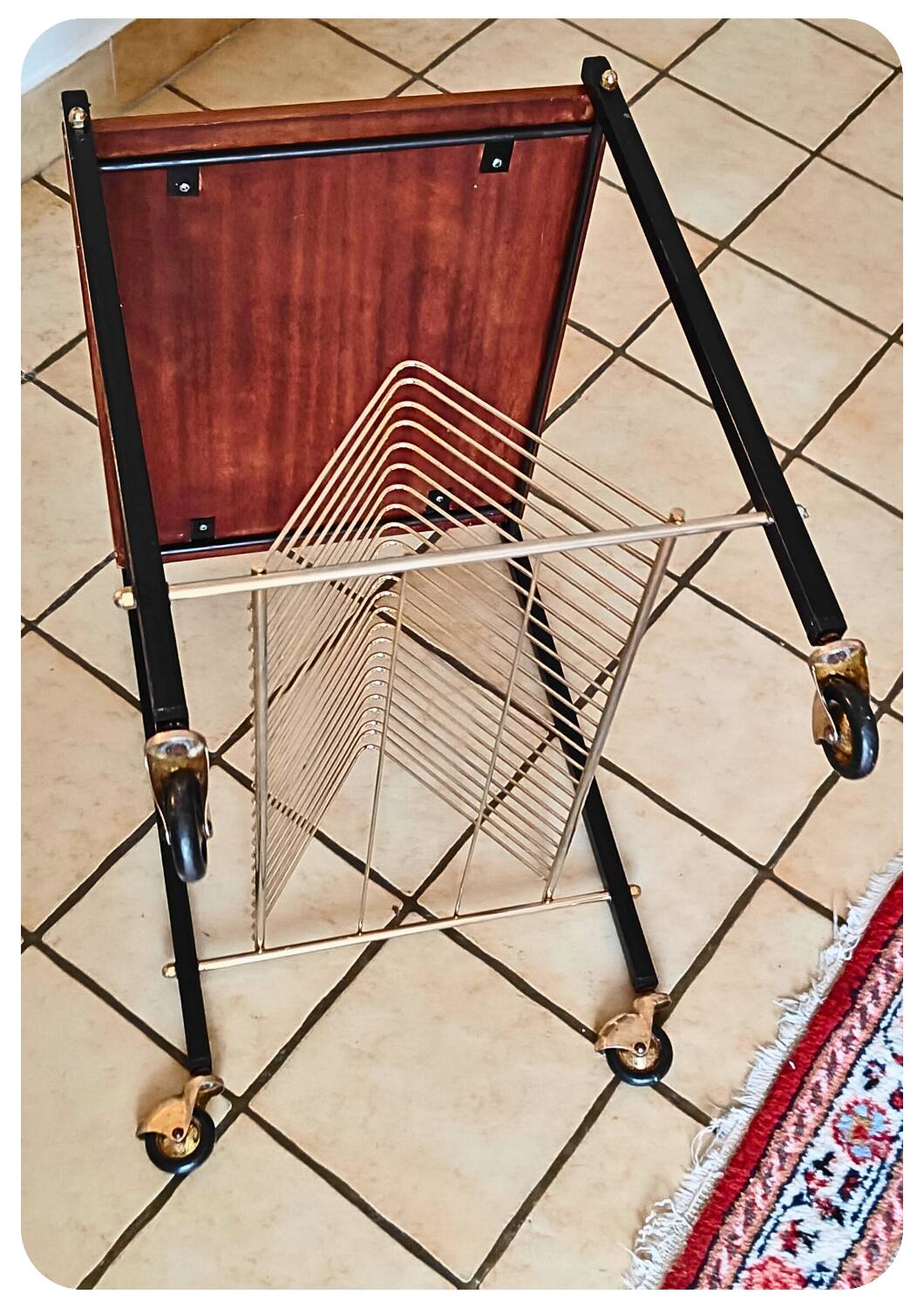 Mid-Century Vinyl Cart