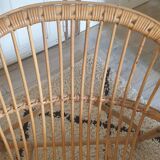 Rattan shell armchair