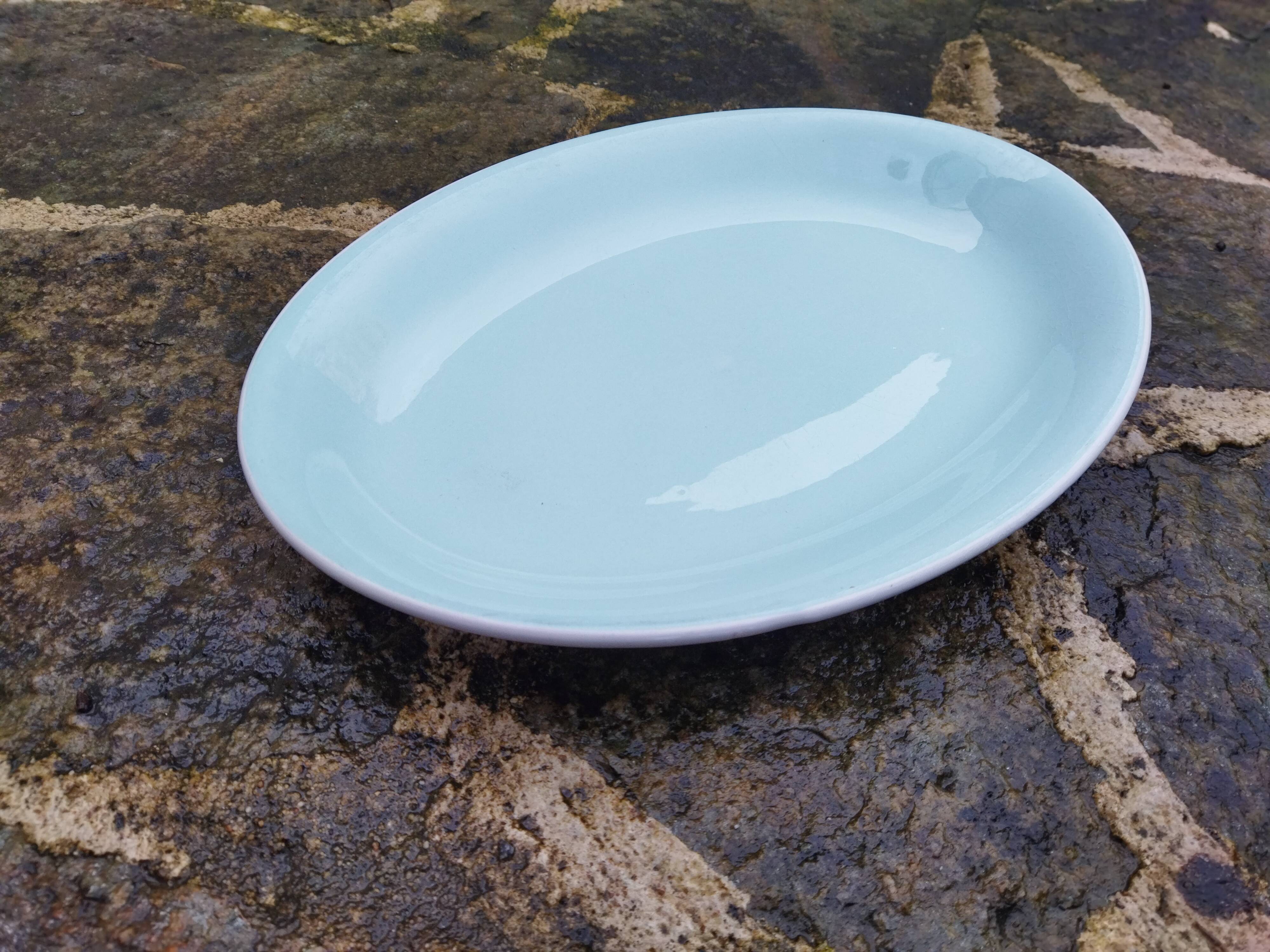 Semi-porcelain dish Céranord celadon green