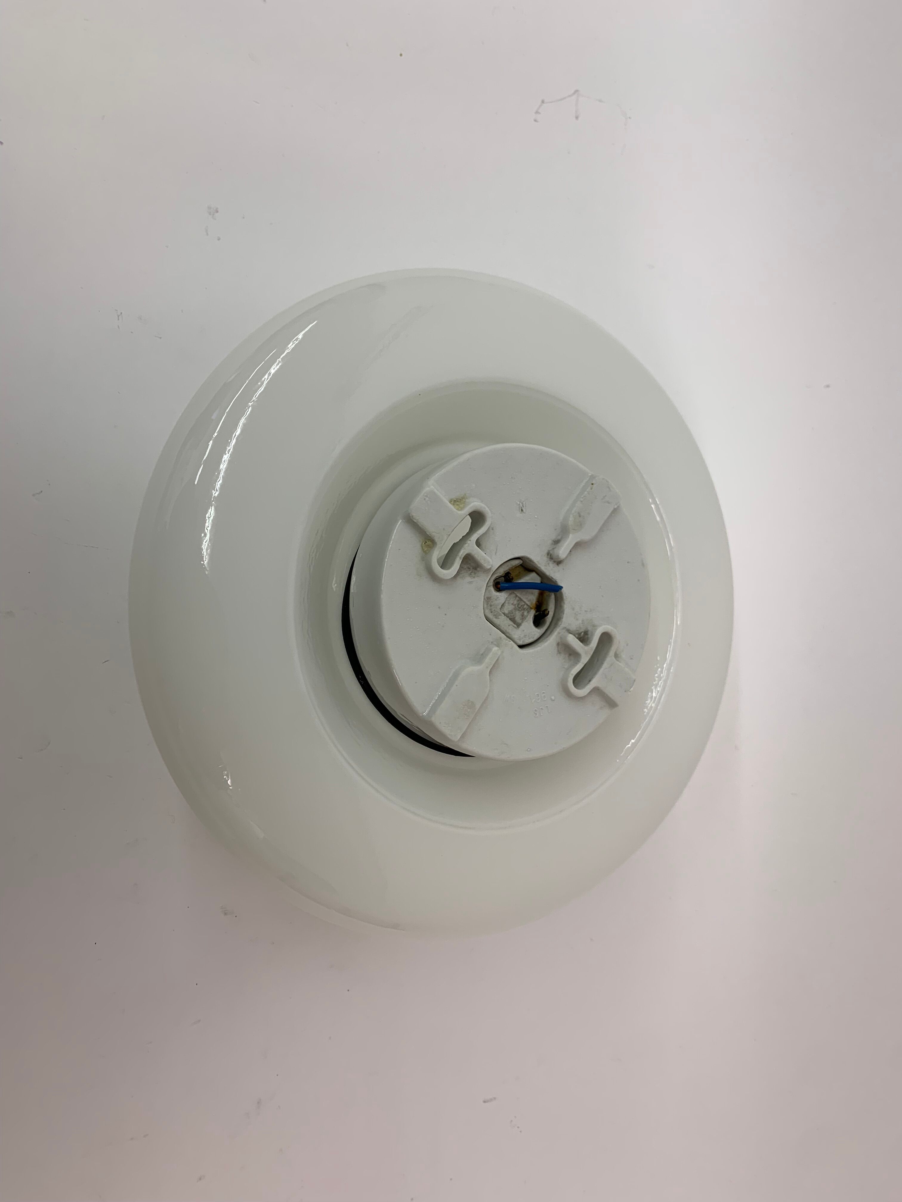 Glass 961 Ceiling or Wall Lamp by Wilhelm Wagenfeld for Lindner, 1950s